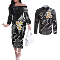 polynesian-hawaii-couples-off-the-shoulder-long-sleeve-dress-and-long-sleeve-button-shirts-niihau-islands-with-pacific-plumeria-white-vibe