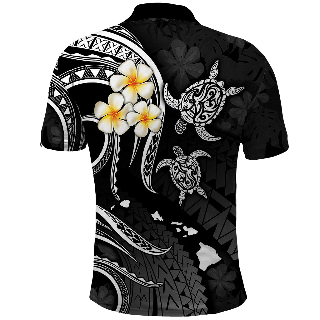 Polynesian Hawaii Polo Shirt Niihau Islands with Pacific Plumeria White Vibe - Wonder Print Shop