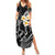 Polynesian Hawaii Summer Maxi Dress Niihau Islands with Pacific Plumeria White Vibe - Wonder Print Shop