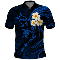 Hawaii Polo Shirt Molokai Islands Polynesian Sunset Plumeria Blue Vibe - Wonder Print Shop