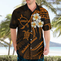 Hawaii Hawaiian Shirt Molokai Islands Polynesian Sunset Plumeria Gold Vibe - Wonder Print Shop
