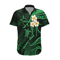 Hawaii Hawaiian Shirt Molokai Islands Polynesian Sunset Plumeria Green Vibe - Wonder Print Shop