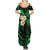 Hawaii Summer Maxi Dress Molokai Islands Polynesian Sunset Plumeria Green Vibe - Wonder Print Shop