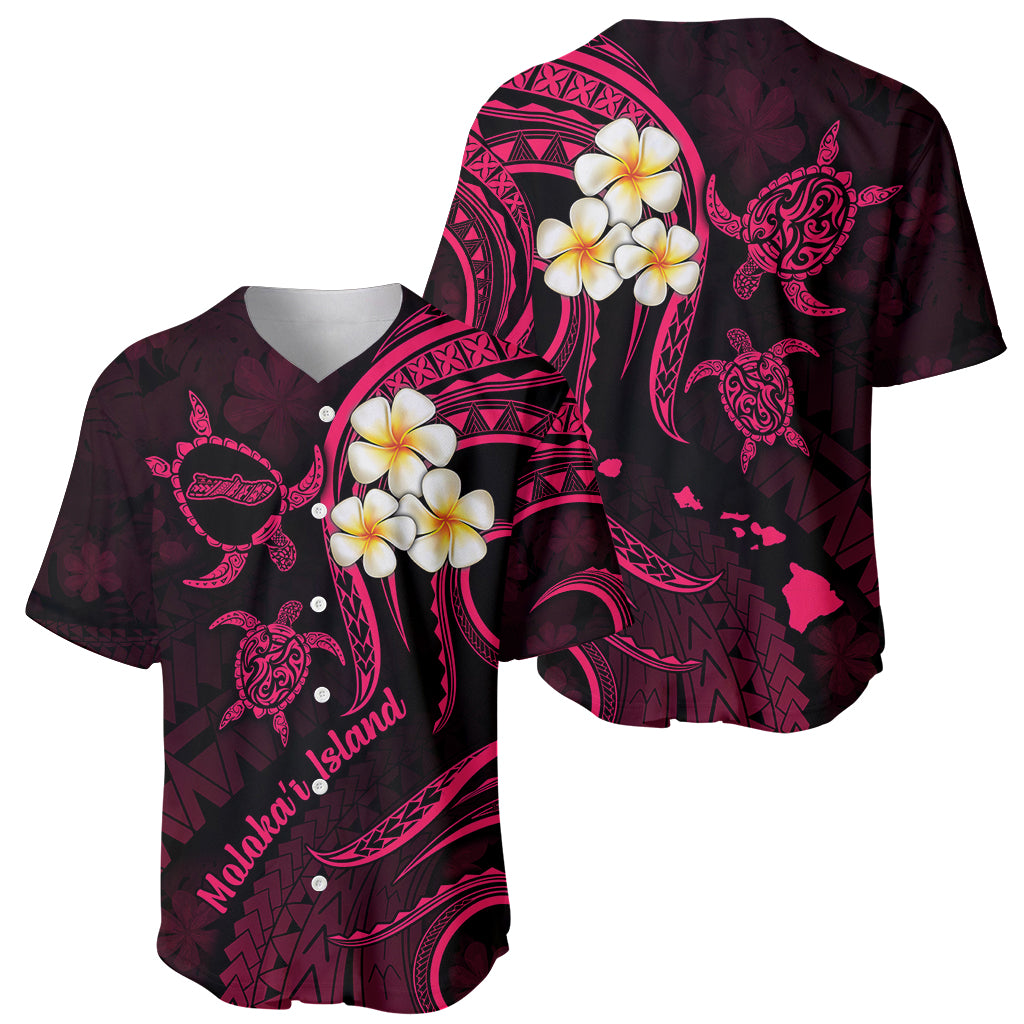 Hawaii Baseball Jersey Molokai Islands Polynesian Sunset Plumeria Pink Vibe LT9 - Wonder Print Shop
