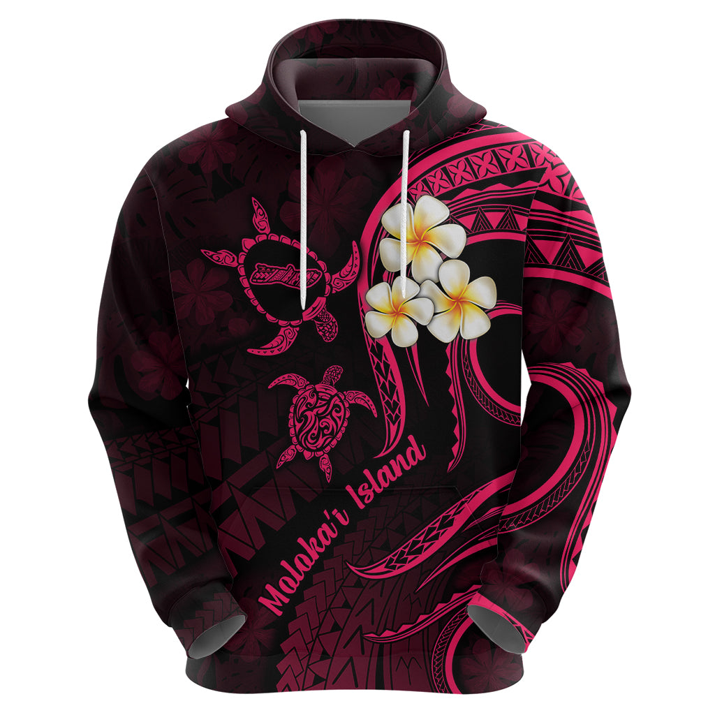 Hawaii Hoodie Molokai Islands Polynesian Sunset Plumeria Pink Vibe - Wonder Print Shop