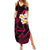 Hawaii Summer Maxi Dress Molokai Islands Polynesian Sunset Plumeria Pink Vibe - Wonder Print Shop