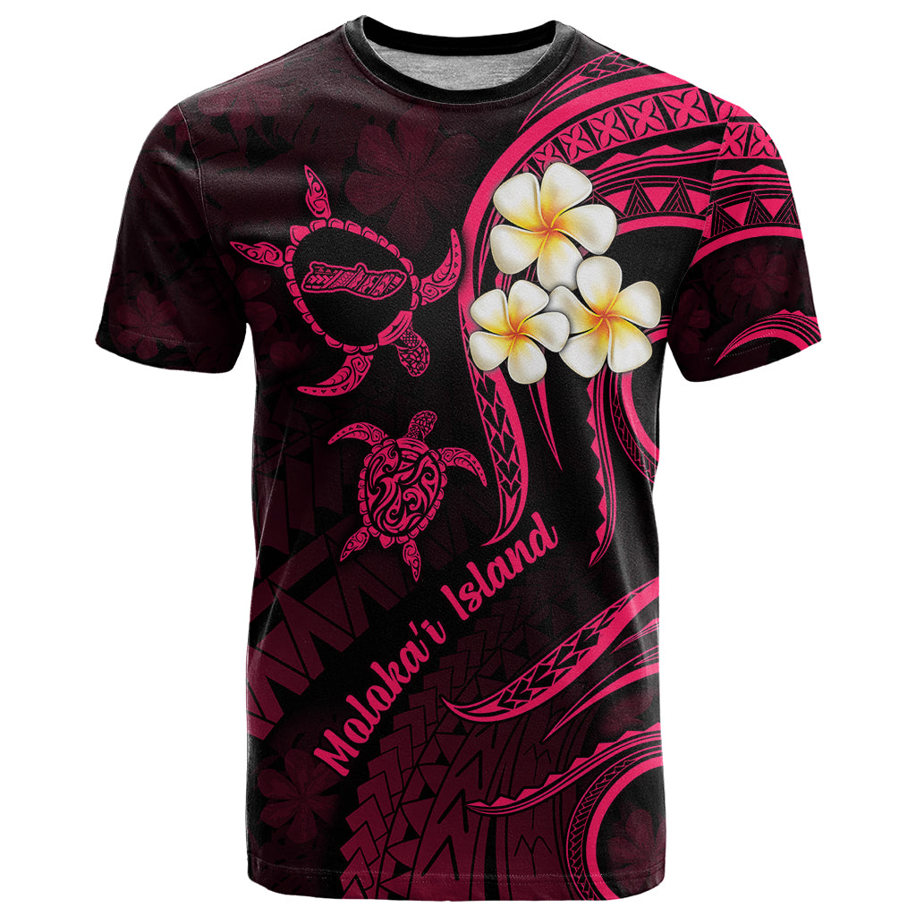 Hawaii T Shirt Molokai Islands Polynesian Sunset Plumeria Pink Vibe - Wonder Print Shop