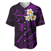 Polynesian Hawaii Baseball Jersey Molokai Islands with Pacific Plumeria Purple Vibe LT9 - Wonder Print Shop