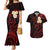 Polynesian Hawaii Couples Mermaid Dress And Hawaiian Shirt Molokai Islands with Pacific Plumeria Red Vibe LT9 - Wonder Print Shop