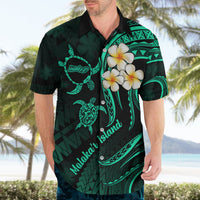 Polynesian Hawaii Hawaiian Shirt Molokai Islands with Pacific Plumeria Turquoise Vibe - Wonder Print Shop