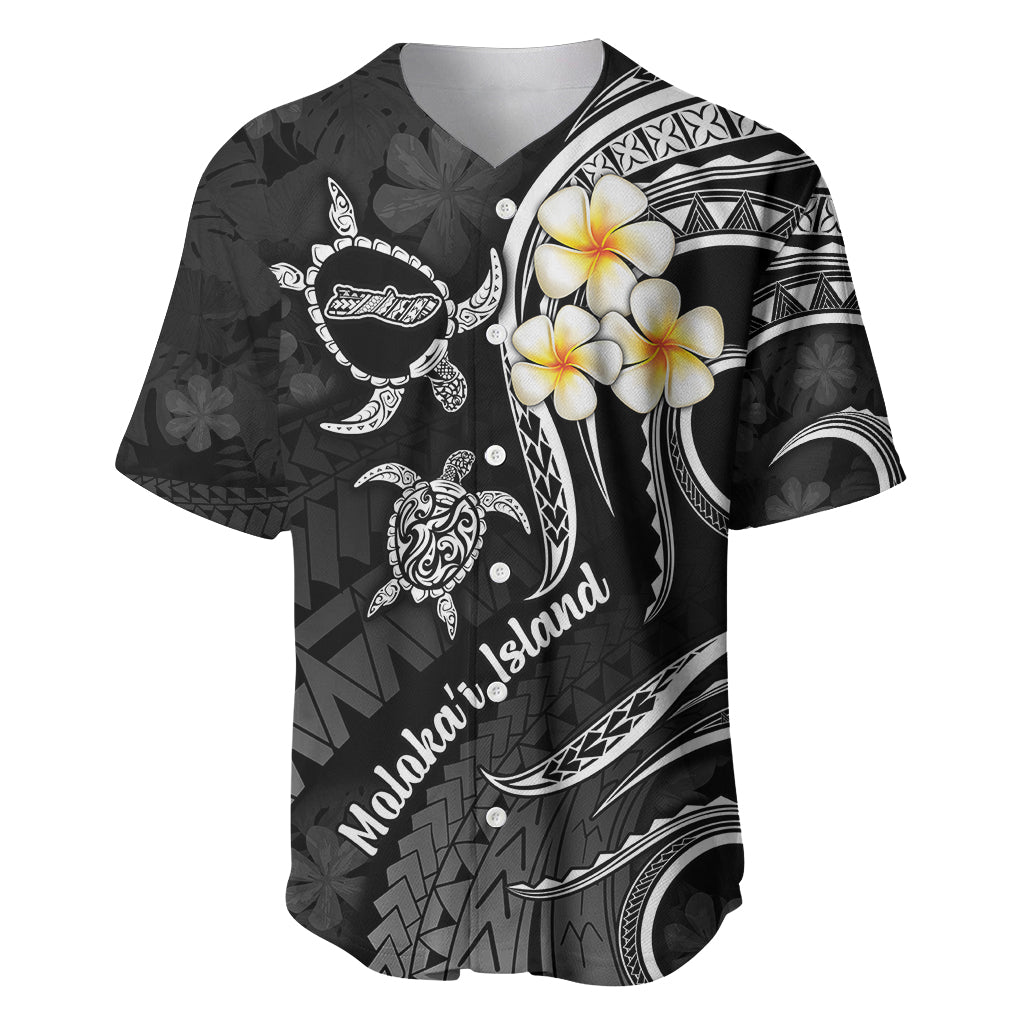 Polynesian Hawaii Baseball Jersey Molokai Islands with Pacific Plumeria White Vibe LT9 - Wonder Print Shop