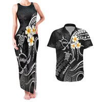 Polynesian Hawaii Couples Matching Tank Maxi Dress And Hawaiian Shirt Molokai Islands with Pacific Plumeria White Vibe LT9 - Wonder Print Shop