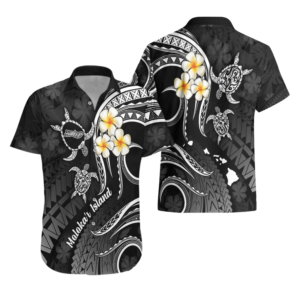 Polynesian Hawaii Hawaiian Shirt Molokai Islands with Pacific Plumeria White Vibe - Wonder Print Shop
