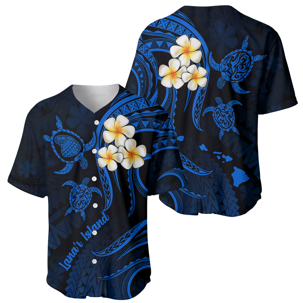 Hawaii Baseball Jersey Lanai Islands Polynesian Sunset Plumeria Blue Vibe LT9 - Wonder Print Shop