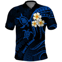 Hawaii Polo Shirt Lanai Islands Polynesian Sunset Plumeria Blue Vibe - Wonder Print Shop