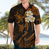 Hawaii Hawaiian Shirt Lanai Islands Polynesian Sunset Plumeria Gold Vibe - Wonder Print Shop