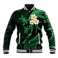 Hawaii Baseball Jacket Lanai Islands Polynesian Sunset Plumeria Green Vibe LT9 - Wonder Print Shop
