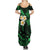 Hawaii Summer Maxi Dress Lanai Islands Polynesian Sunset Plumeria Green Vibe - Wonder Print Shop