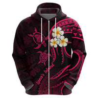 Hawaii Hoodie Lanai Islands Polynesian Sunset Plumeria Pink Vibe - Wonder Print Shop