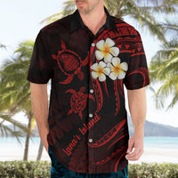 Polynesian Hawaii Hawaiian Shirt Lanai Islands with Pacific Plumeria Red Vibe - Wonder Print Shop