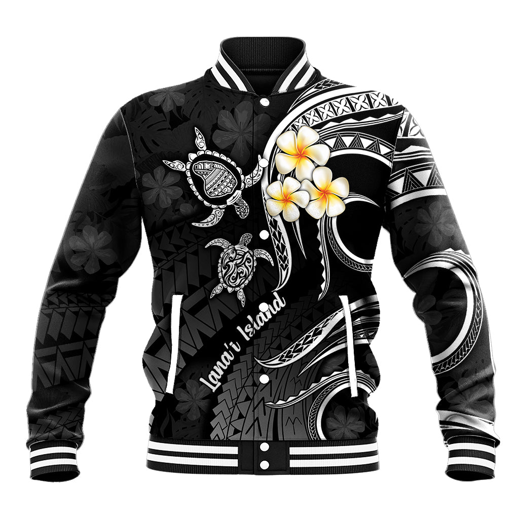 Polynesian Hawaii Baseball Jacket Lanai Islands with Pacific Plumeria White Vibe LT9 - Wonder Print Shop