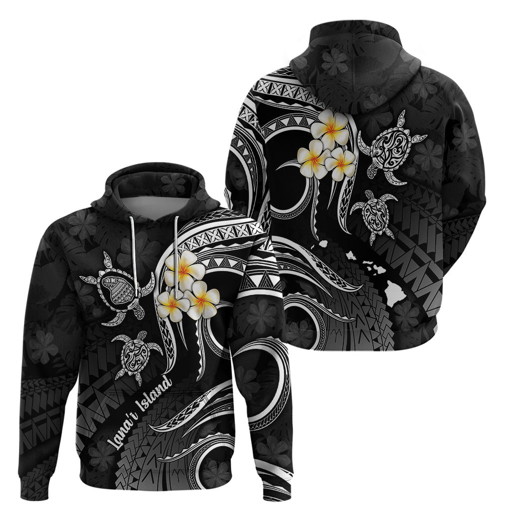 Polynesian Hawaii Hoodie Lanai Islands with Pacific Plumeria White Vibe - Wonder Print Shop