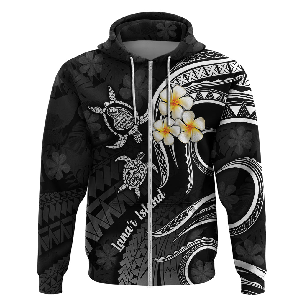 Polynesian Hawaii Hoodie Lanai Islands with Pacific Plumeria White Vibe - Wonder Print Shop