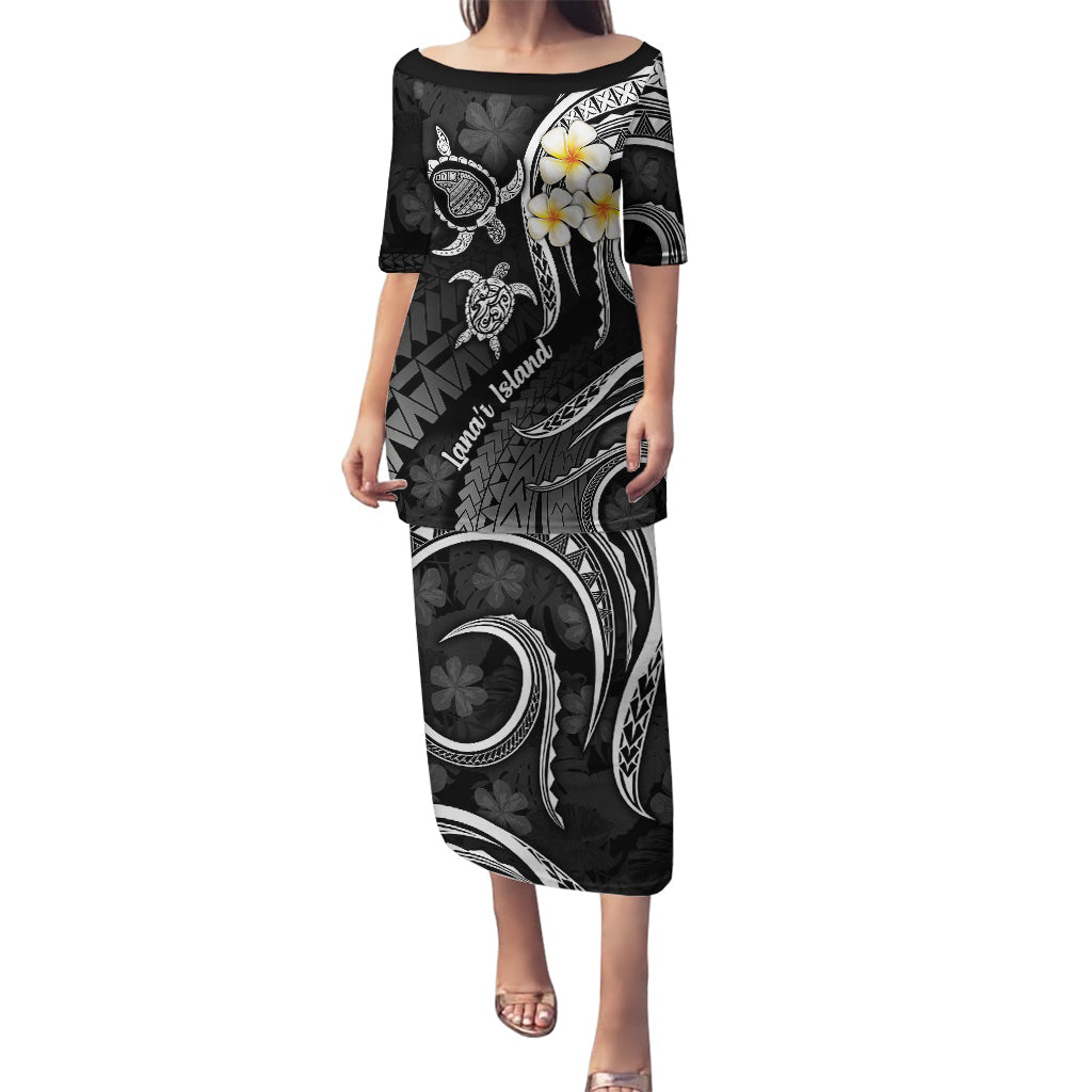 Polynesian Hawaii Puletasi Lanai Islands with Pacific Plumeria White Vibe - Wonder Print Shop