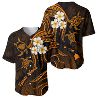 Hawaii Baseball Jersey Kauai Islands Polynesian Sunset Plumeria Gold Vibe LT9 - Wonder Print Shop