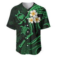 Hawaii Baseball Jersey Kauai Islands Polynesian Sunset Plumeria Green Vibe LT9 - Wonder Print Shop