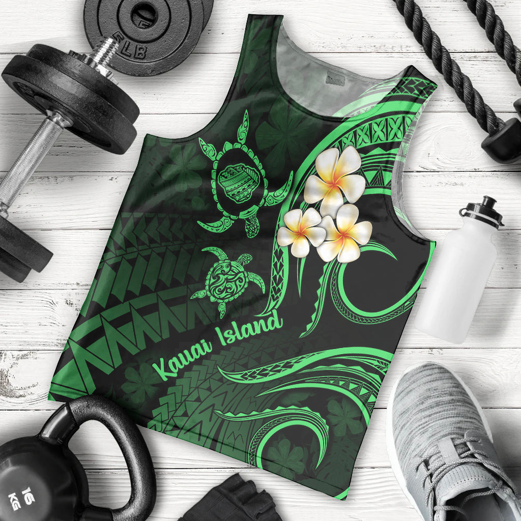 hawaii-men-tank-top-kauai-islands-polynesian-sunset-plumeria-green-vibe