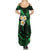Hawaii Summer Maxi Dress Kauai Islands Polynesian Sunset Plumeria Green Vibe - Wonder Print Shop