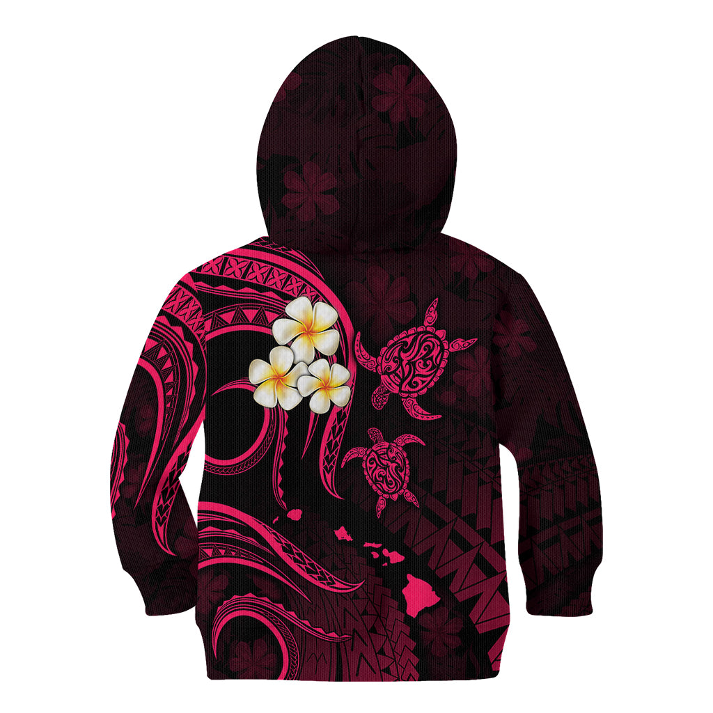 Hawaii Kid Hoodie Kauai Islands Polynesian Sunset Plumeria Pink Vibe - Wonder Print Shop