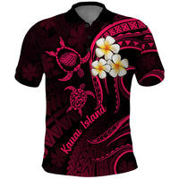 Hawaii Polo Shirt Kauai Islands Polynesian Sunset Plumeria Pink Vibe - Wonder Print Shop