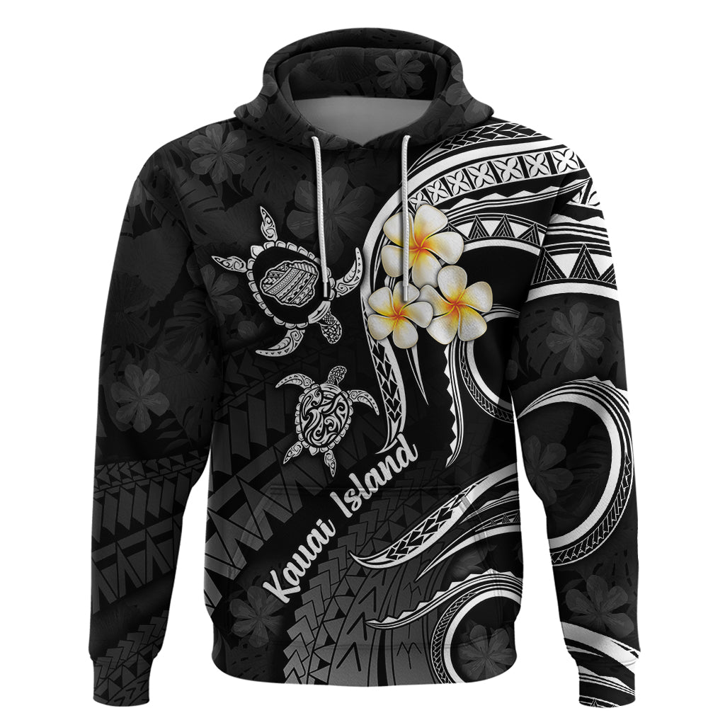 Polynesian Hawaii Hoodie Kauai Islands with Pacific Plumeria White Vibe - Wonder Print Shop