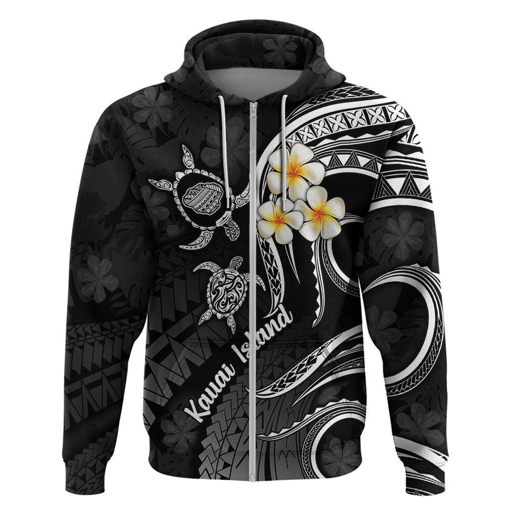 Polynesian Hawaii Hoodie Kauai Islands with Pacific Plumeria White Vibe - Wonder Print Shop