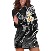 Polynesian Hawaii Hoodie Dress Kauai Islands with Pacific Plumeria White Vibe - Wonder Print Shop