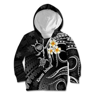 Polynesian Hawaii Kid Hoodie Kauai Islands with Pacific Plumeria White Vibe - Wonder Print Shop