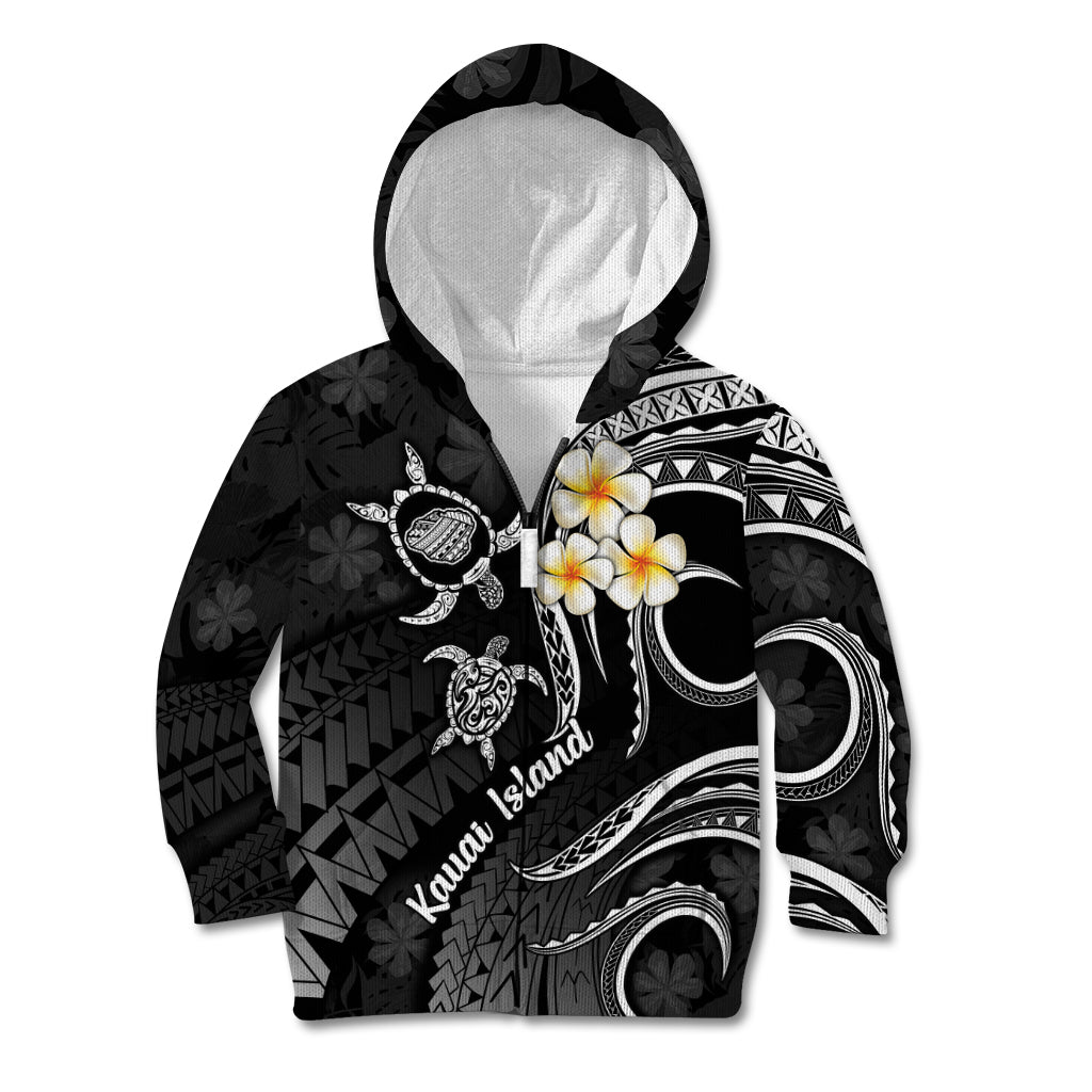 Polynesian Hawaii Kid Hoodie Kauai Islands with Pacific Plumeria White Vibe - Wonder Print Shop