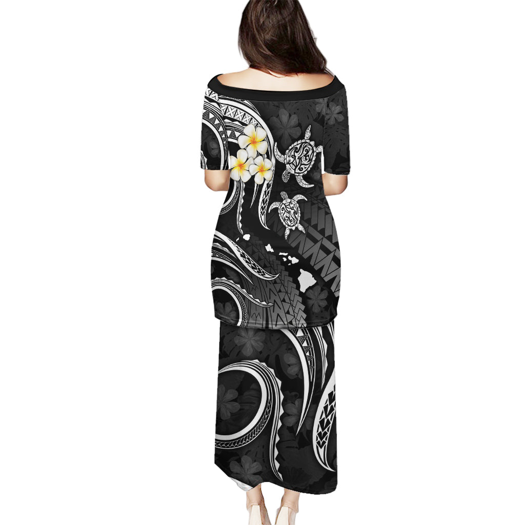 Polynesian Hawaii Puletasi Kauai Islands with Pacific Plumeria White Vibe - Wonder Print Shop