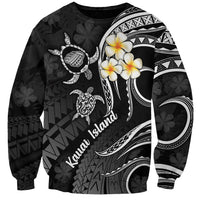Polynesian Hawaii Sweatshirt Kauai Islands with Pacific Plumeria White Vibe - Wonder Print Shop