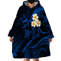 Hawaii Wearable Blanket Hoodie Kahoolawe Islands Polynesian Sunset Plumeria - Wonder Print Shop