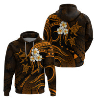 Hawaii Hoodie Kahoolawe Islands Polynesian Sunset Plumeria Gold Vibe - Wonder Print Shop
