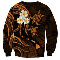 Hawaii Sweatshirt Kahoolawe Islands Polynesian Sunset Plumeria Gold Vibe - Wonder Print Shop