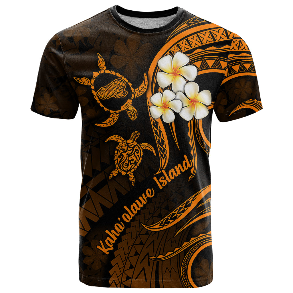 Hawaii T Shirt Kahoolawe Islands Polynesian Sunset Plumeria Gold Vibe - Wonder Print Shop