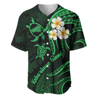 Hawaii Baseball Jersey Kahoolawe Islands Polynesian Sunset Plumeria Green Vibe LT9 - Wonder Print Shop