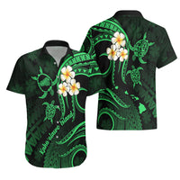 Hawaii Hawaiian Shirt Kahoolawe Islands Polynesian Sunset Plumeria Green Vibe - Wonder Print Shop