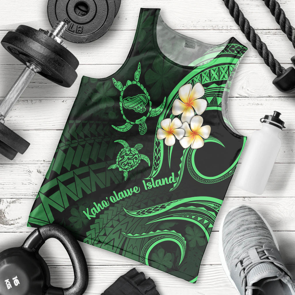 hawaii-men-tank-top-kahoolawe-islands-polynesian-sunset-plumeria-green-vibe