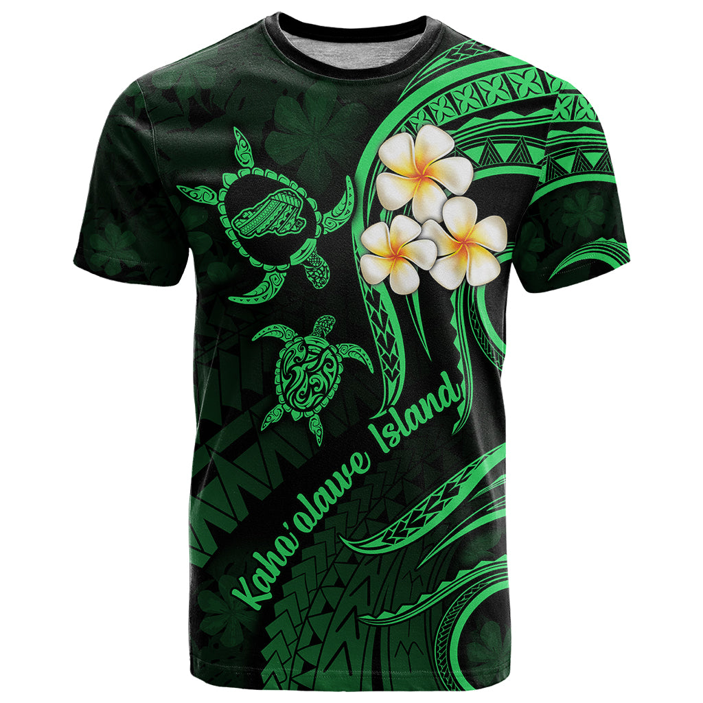 Hawaii T Shirt Kahoolawe Islands Polynesian Sunset Plumeria Green Vibe - Wonder Print Shop