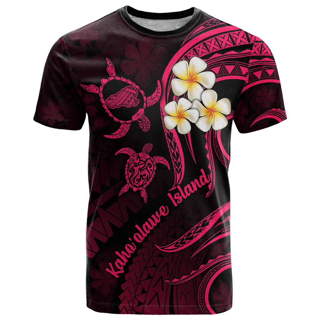 Hawaii T Shirt Kahoolawe Islands Polynesian Sunset Plumeria Pink Vibe - Wonder Print Shop